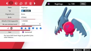 Shiny Regidrago Pokemon Schwert Schild 6DV! + Meisterball - Picture 1 of 5