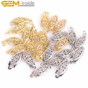 14K Gold Filled Fish Flower Filigree Clasps For Pearl Necklace Bracelet Closure - Picture 1 of 24
