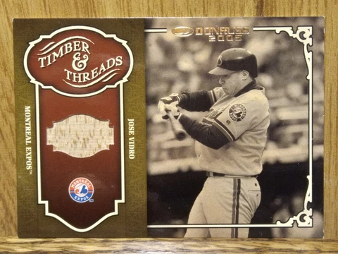 Montreal Expos JOSE VIDRO Game-Used Bat Baseball Card 2004 Donruss Cover