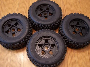 Arrma Outcast 1/5 8s BLX EXB DBOOTS Back-flip Big Block Tires & Wheels ARA550111 - Picture 1 of 5