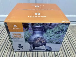 La Hacienda Panama Cast iron/steel Chiminea. Brand New In Box ✅ Free Fast Del - Picture 1 of 9