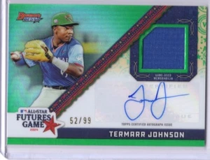 Termarr Johnson 2024 Bowman's Best GREEN Relic Auto 52/99 Futures Game #FGRA-TJ - Picture 1 of 2