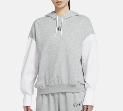 Nike Icon Clash Women's Sweater Hoodie Sweater Grey WHITE SIZE S,M,L New - Image 1 of 4