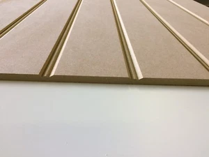 BUTT AND BEAD GROOVED / T & G / Tongue & Groove EFFECT MDF Panels 9MM Thick - Picture 1 of 5