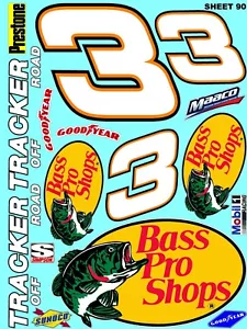 CLEAR VINYL Sticker Sheet 90 Sponsor Decal 1/24-1/16 Scale DIE CUT -PEEL & STICK - Picture 1 of 8