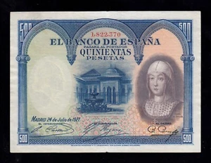 F.C. 500 PESETAS 1927 , SIN SERIE , EBC- . - Picture 1 of 2