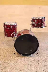 Rogers 3pc Drum Kit Set 20/14/12" Red Onyx Vintage 1960's - Picture 1 of 22