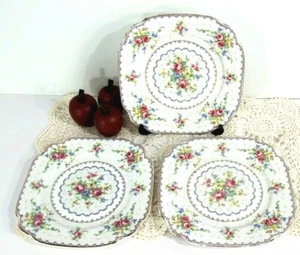  LOT of 3 Royal Albert Petit Point 6 7/8" Dessert Plates Fine China England MINT - Bild 1 von 6