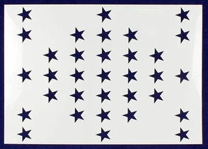 33 Star Field "Fort Sumter" Stencil 14 Mil -US G Spec 10.5 x 14.82" Long Star Fi - Picture 1 of 3