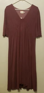 Abito in maglia Eri+Ali di Anthropologie lavorato a maglia midi shift viola polveroso prugna taglia XL - Foto 1 di 7