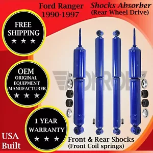 Monroe OEM Front & Rear Shocks For 1990-1997 Ford Ranger 2WD 1 Year W outofstock - Picture 1 of 12