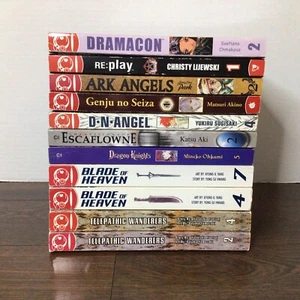 Lot of 11 Mixed Manga Graphic Novels Anime English Books Re:Play Escaflowne - Picture 1 of 2