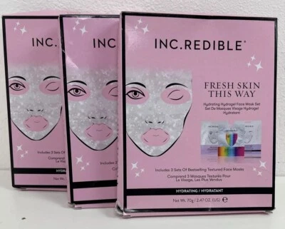 INC.redible Fresh Skin This Way Hidrogel Gel Hidratante Mascarillas Faciales Lote de 3 Foto 1 de 2