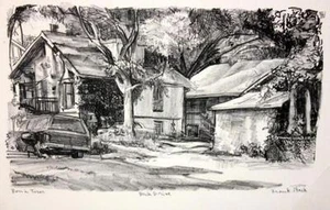 Frank Stack Signed "Back Drive" Etching (Robert Crumb contemporary) - Picture 1 of 2