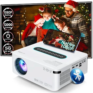 230 ANSI Lumen 8K Projector 1080P 3D 5G WiFi Bluetooth Video Home Theater HDMI - Picture 1 of 12