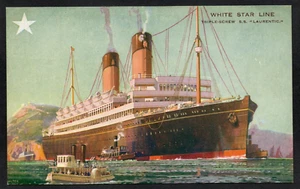 AK White Star Line Schiff SS Laurentic Schiffskunst - Bild 1 von 2