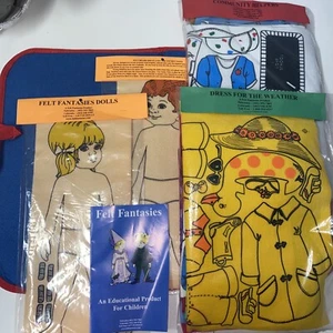 ๐ Felt Fantasies Felt Play Set. 5 Pieces Lot. 1993. Vintage New - Picture 1 of 9
