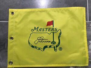 Undated Masters Souvenir Flag w/ Jack Nicklaus & years won Augusta National PGA