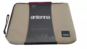 ANTENA Neopreno Beige Portátil Tableta eReader Protector Acolchado Cremallera Funda 13 pulgadas - Imagen 1 de 10