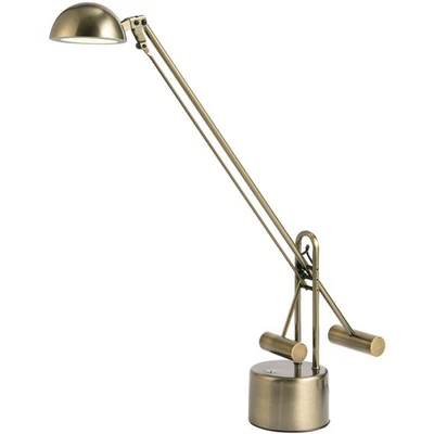 Lite Source LS-306AB Halotech 25 inch 8.00 watt Brass Desk Lamp Portable Light - Image 1 of 4
