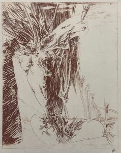 Horst Janssen Membrum virile Radierung handsigniert Griffelkunst Langenhorn 1985 - Picture 1 of 6