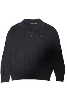 Ralph Lauren Quarter Zip Pullover Herren Größe M Schwarz - Bild 1 von 7