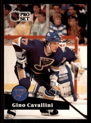 1991 Pro Set  Gino Cavallini #218  St. Louis Blues - Image 1 of 2