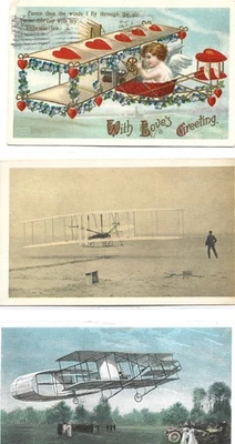 Turn of the Century 9  Flight and travel Post Cards - Image 1 of 4