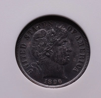 1896 Barber Dime 10C ANACS MS62 Suporte Vintage para Caixa de Sabonete - Imagem 1 de 4