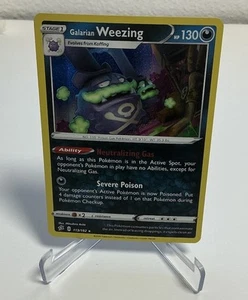 Galarian Weezing 113/192 Holo Rare - 2020 Pokemon Rebel Clash NM - Picture 1 of 2