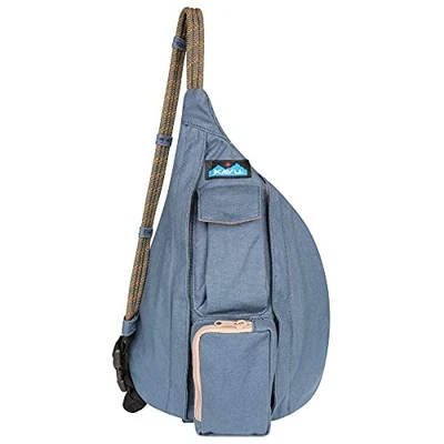 KAVU MINI ROPE BAG COTTON CROSSBODY SLING ONE SIZE OCEAN BLUE - Image 1 of 4
