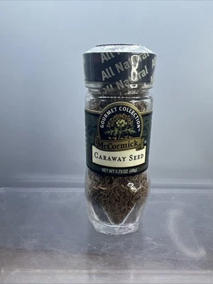 Vintage McCormick | Caraway Seed | Spice Jar | Gourmet | Black Lid | SEALED - Image 1 of 4