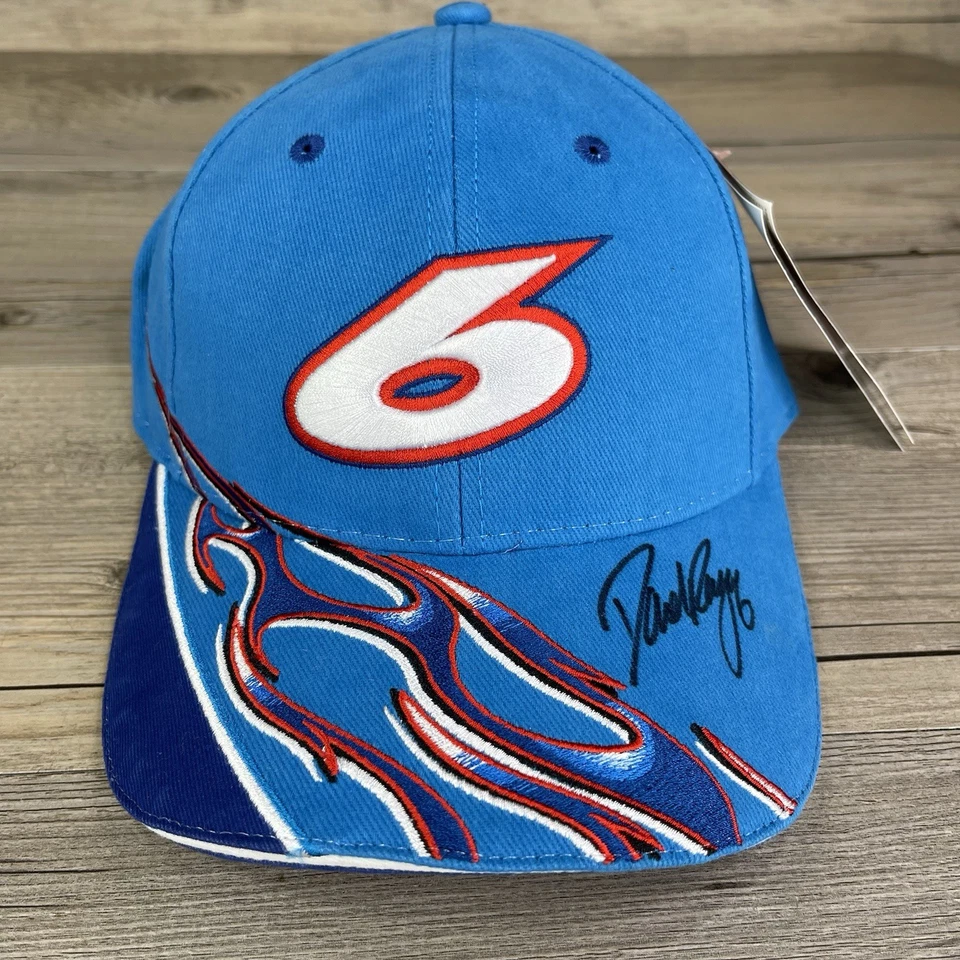 Gorra de colección NASCAR con correa trasera Chase Roush Racing 6 llamas firmadas por David Ragan Foto 1 de 4