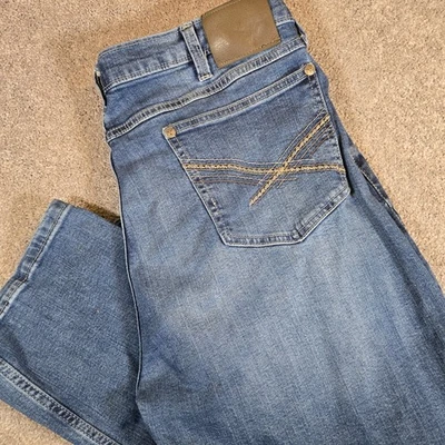 Pantalones de mezclilla Wrangler 20X para hombre 38 X 32 vintage corte bota estilo 42 azul elástico Foto 1 de 4