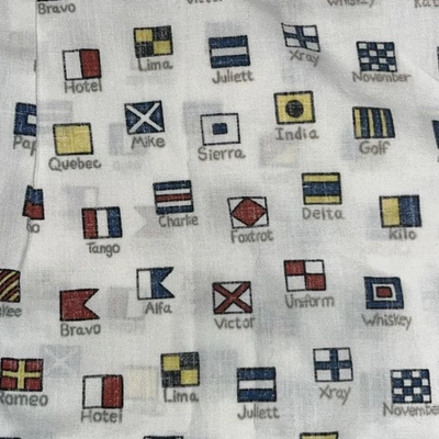 Vintage Reyn Spooner Shirt Lg Nautical Flags Charlie foxtrot tango ss Read  - Image 1 of 4