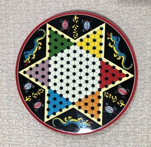 Ohio Art Chinese Checkers Metal Tin Board Game 1960s Vintage MISSING Game PIECES - Picture 1 of 13