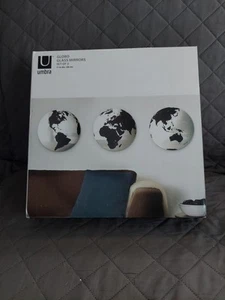 Juego de 3 espejos retrovisores de vidrio Umbra Globo nuevos en caja cada uno de 11 pulgadas - Imagen 1 de 3