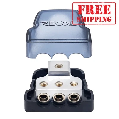 Durable 3 Way Power Distribution Block with Brass Build – Ideal for Amplifiers - Image 1 of 4