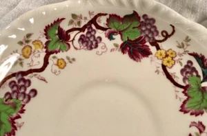 Vintage Wedgwood China Jefferson Old Vine Grapes Saucer ( 6 Available ) - Picture 1 of 5