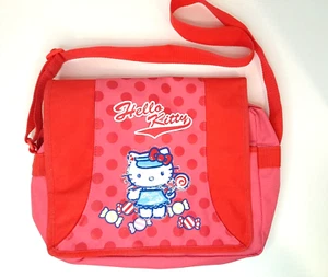Vintage Sanrio Hello Kitty Crossbody Messenger Bag Candy Polka Dot Y2K - Picture 1 of 9