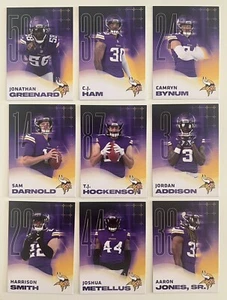 Minnesota Vikings Pepsi 2024 Team Issue Set 9 card Set MINT Addison Greenard NFL - Bild 1 von 11