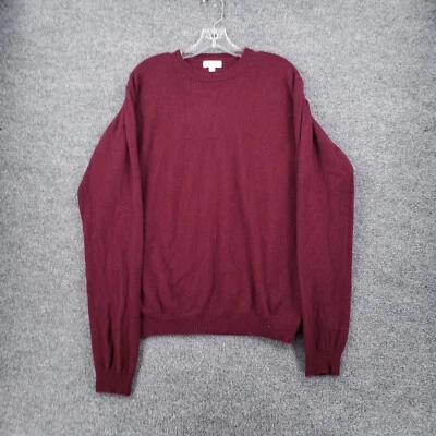 Apt 9 Sweater Mens L Large Red Cashmere Crew Neck Pullover Long Sleeve Knitted - Image 1 of 4