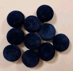 Blue Velvet Buttons 1.8cm No7 - Picture 1 of 2