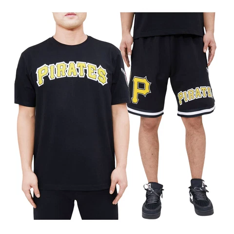 Pro Standard MLB Pittsburgh Pirates Pro Team Mens Black T-Shirt Or Shorts Cover