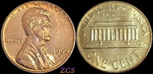 1960 D Lincoln Memorial One Cent Coin BU - Picture 1 of 2