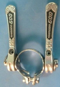 Shimano 600 EX Arabesque Road Shifters NEW / NOS -Vintage- 2x5/6/7/8-Spd- Mint+ - Picture 1 of 7