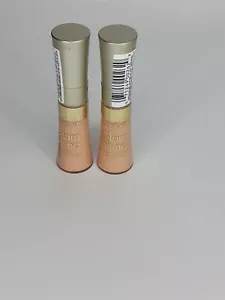 Lot of Two L'Oreal Glam Shine Dazzling Volumizing Lip Color # 001 Nude Beach - Picture 1 of 1