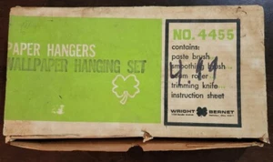 Vintage Paper Hangers Wallpaper Hanging Set Construction Tools Wright Bernet - Picture 1 of 9
