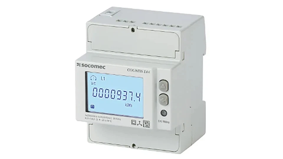 SOCOMEC 48503065 Active-energy meter COUNTIS E43 via CT dual tariff+pulse+RS485 - Image 1 of 1