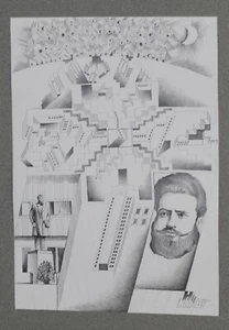 Kiril Nedyalkov (1940-2023) Pencil painting Socialist Realism signed - Picture 1 of 11
